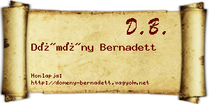 Dömény Bernadett névjegykártya