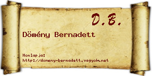 Dömény Bernadett névjegykártya
